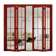 Hot Sale Double Low-E Glass Insulated Bi Fold Door Aluminum Accordion Glass Folding Doors with bar decorations